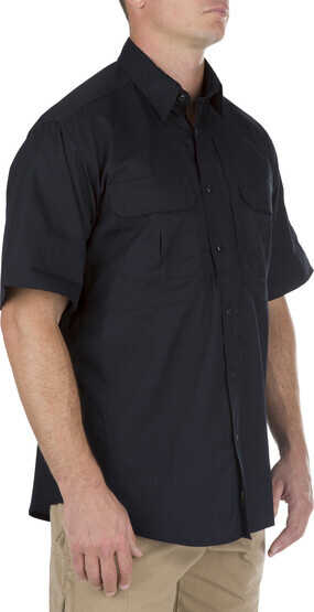 5.11 Tactical TACLITE Pro Short Sleeve Shirt in Dark Navy, side view